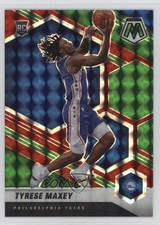 2020-21 Panini Mosaic Rookie Choice Red & Green Prizm Tyrese Maxey #203 12lq
