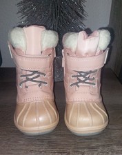 Cat  Jack Winter Snow Boots Toddler Girls Pink Warm Faux Fur Thermolite Size 5