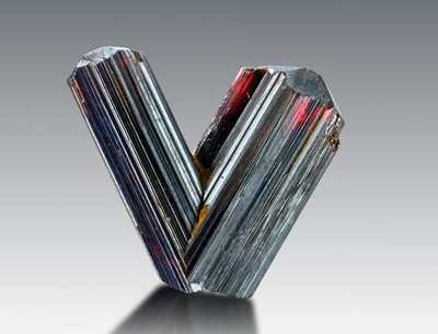 Twin Rutile Crystal   Natural Mineral   Mohmand Pakistan  1.1 cm   Rare Specimen