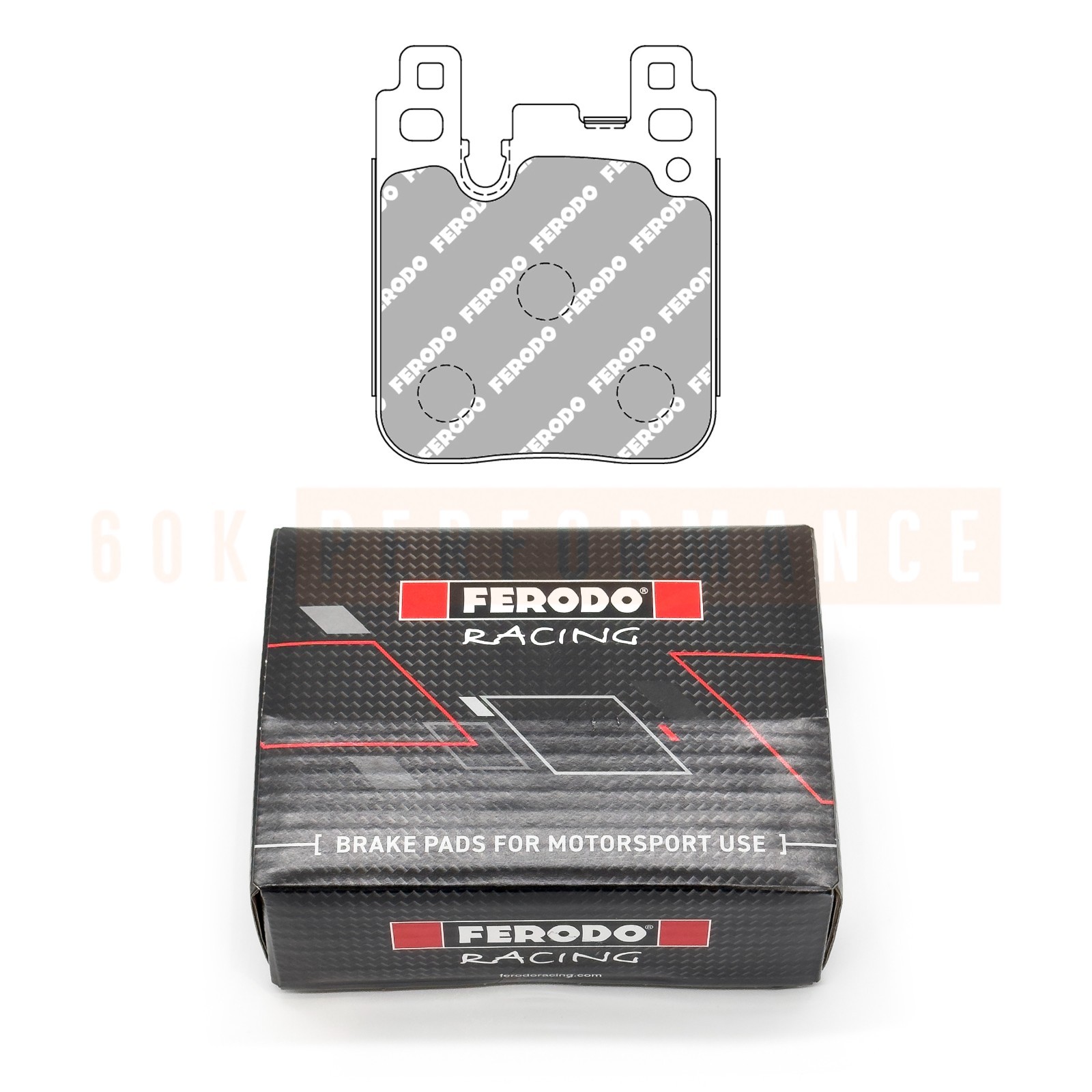 Rear Ferodo Racing DS3.12 Brake Pads BMW 4 Series F32 F33 F36 430 435 440