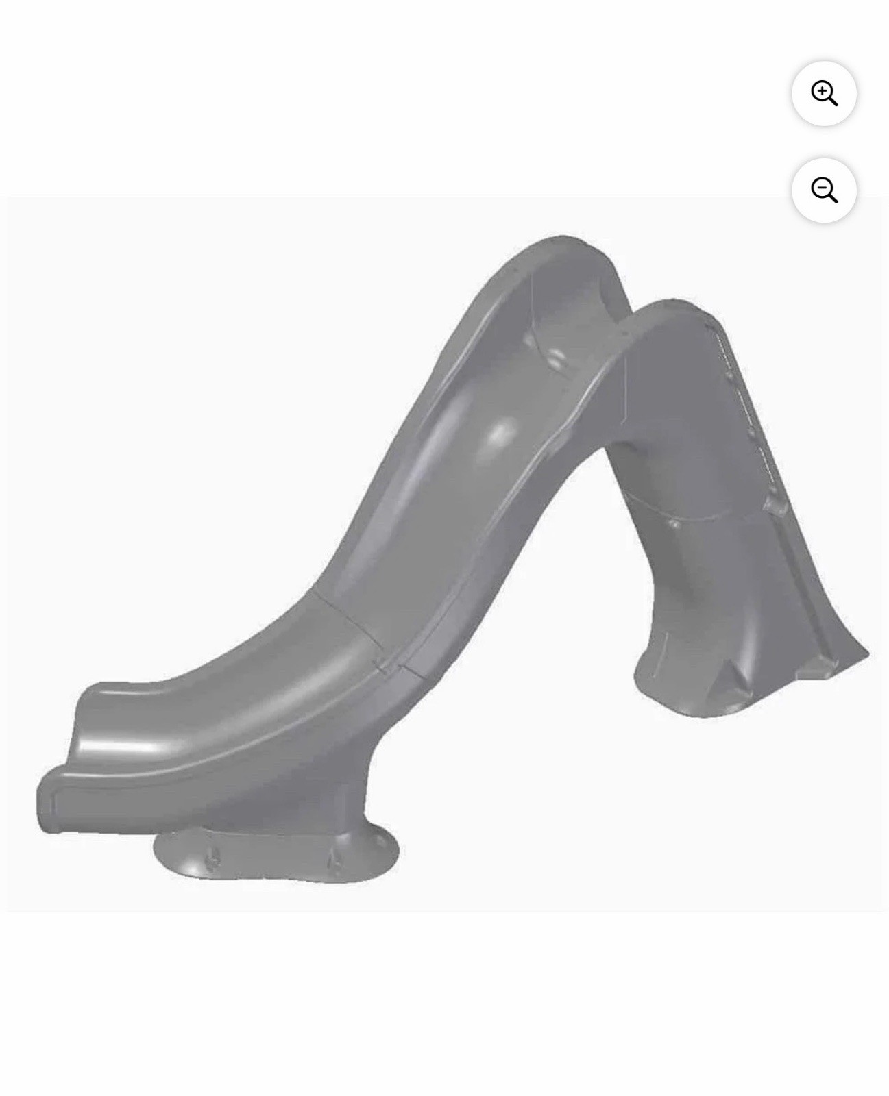 Global Pool Products Tidal wave Grey right Curved Pool Slide In Ground