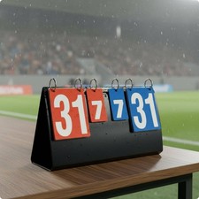 Multi Sport Scoreboard Waterproof Flip Score Board Easy to Read for Court Game