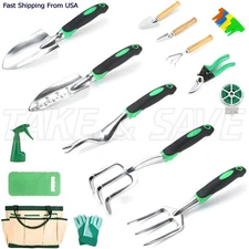 Gardening Tool Set, 34 Pcs Heavy Duty Gardening Hand Tools Organizer Handbag