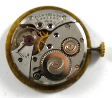 Vintage Elgin Manual Wind 21J 680 Wrist Watch Movement lot.ed