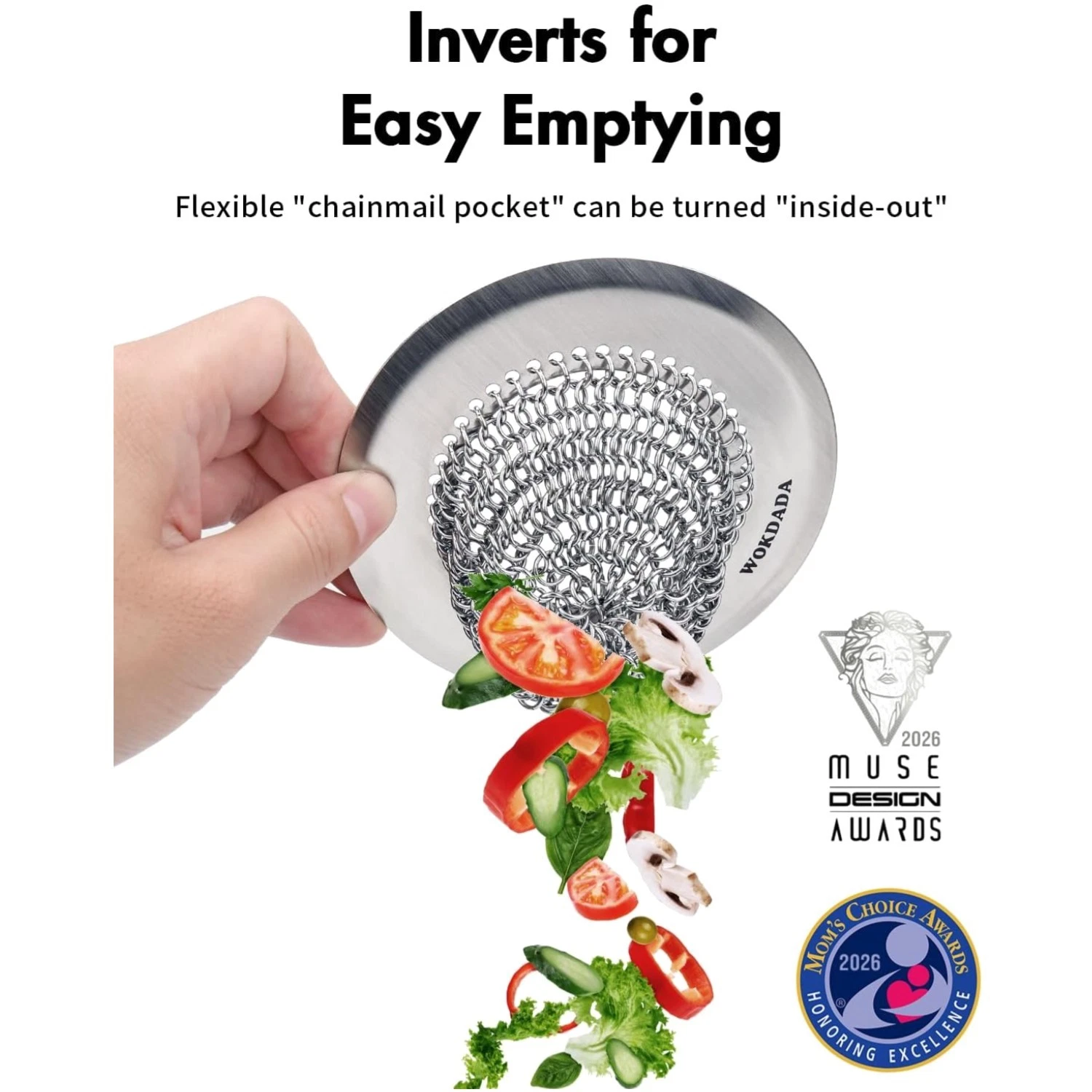 Stainless Steel Chain Mesh Strainer - Easy Clean, Rust-Proof