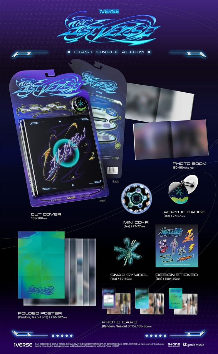 新品CD　ONE 1st MINI ALBUM `PRVT 01' 1VERSE [THE 1ST VERSE] First Single Album Mini CD+Book+Badge+