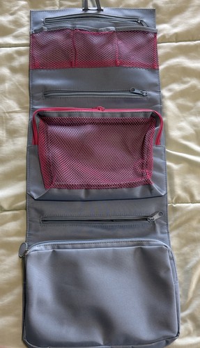 - Escada - Blue - Hanging - Travel - Toiletry Bag Cruise Vaca Folding Roomy Zips