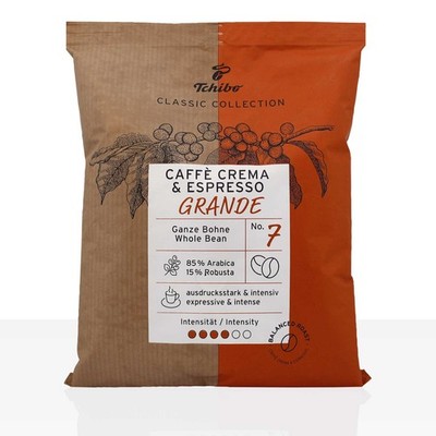 Tchibo Cafe Grande - 10 x 500g Kaffee ganze Bohne