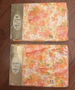 Vintage 60s 70s Floral 2 Twin Flat Sheets “Montmartre” Cannon Royal Family NEW