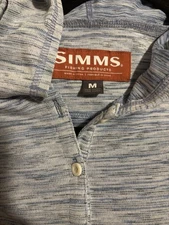 Sims Women’s Tunic Fishing Hoodie – Size Medium – Blue Heather