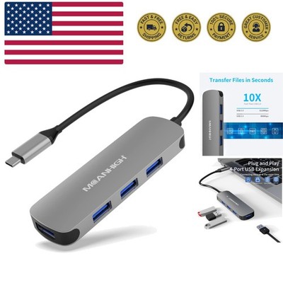 Aluminum USB C Hub with 4 Ports for High-Speed Connectivity - MacBook Compatible