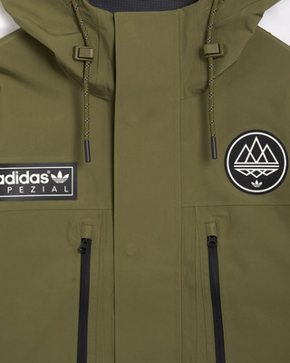 Spezial adidas SPZL Gallagher Retro Green Army Long Parka Hooded
