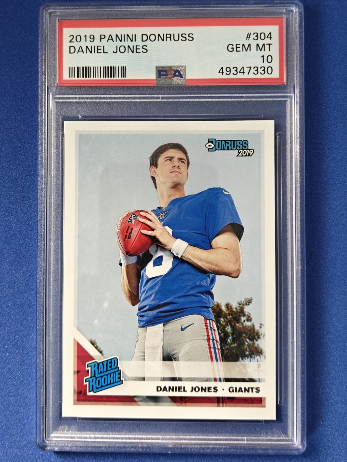 🔵 2019 Panini Donruss DANIEL JONES Rated Rookie RC #304 PSA 10 Gem Mint