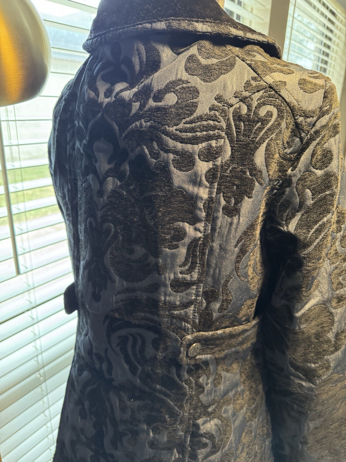 Free People Patterned Button Collared Jacket Flor… - image 3