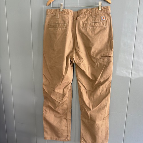 Carhartt tan chino work pants men's 36x30 100% cotton utility rugged casual - Picture 5 of 7