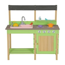 Wooden Outdoor Kids Play Kitchen with Mud  Water Play, Construction, Gift for
