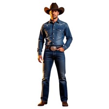 Levis 537 Western Bootcut Jeans Mens 36x32 Blue Denim Westernwear NWT