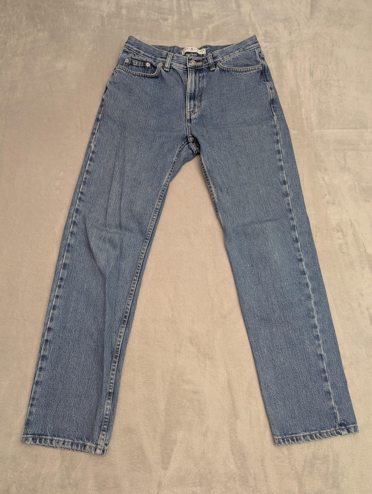 Vintage Tommy Hilfiger Jeans Juniors 5 Blue High Rise Straight 100% Cotton Y2K