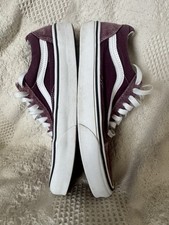 Vans Old Skool Shoes Womens Size 8 Purple White Suede Skate Low Top Classic