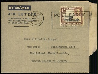 East Africa 1949 NAIROBI KENYA STAMPS Ost Afrika Air Mail Postgeschichte No.44