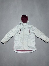 LL Bean Fleece Lined Jacket Youth Large 14-16 Blue Winter Hooded Snow Parka