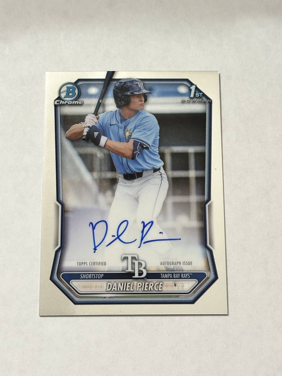 2026 Bowman Daniel Pierce Chrome Auto #CPA-DP 1st Prospect Rays