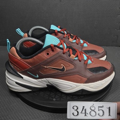 Nike M2K Tekno Shoes Womens Size 8.5 Brown Teal Leather Sneakers AO3108-200