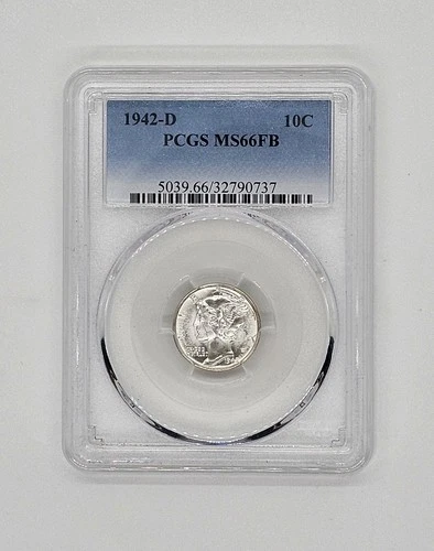 1942-D Mercury Dime PCGS Certified MS66 FB