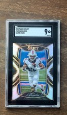 2020 ZACK MOSS Panini Select SILVER PRIZM Club Level PSA 9 Rookie #269