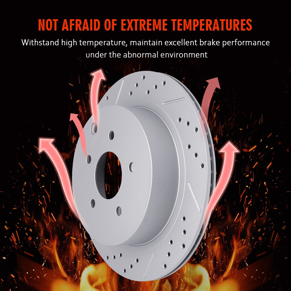 11.06 inch Rear Drilled  Brake Rotors Disc For 2016 2017 2018 Mazda CX-3