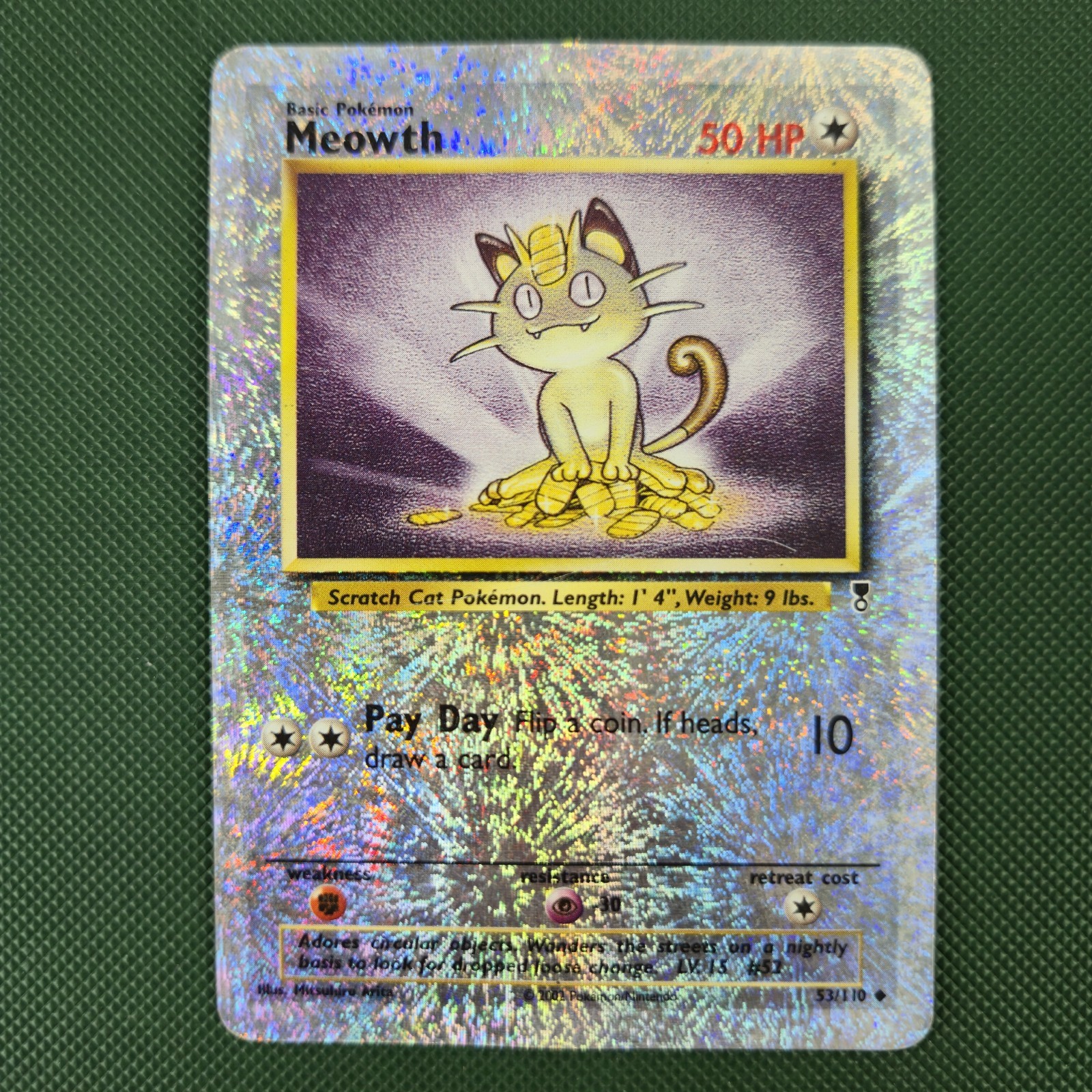 Meowth 53/110 Legendary *Collection* Reverse Holo 2002 Nintendo Pokemon Card
