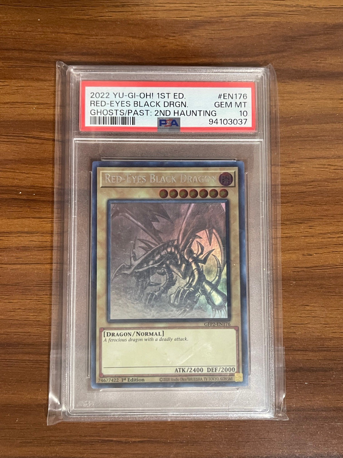 Red Eyes Black Dragon Ghost Rare Card GFP2-EN176 PSA 10 GEM MINT