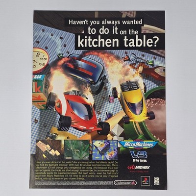 Micro Machines V3 PlayStation 1 PS1 Do It Print Ad/Poster Promo Art