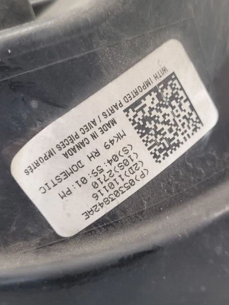 2007-2017 JEEP PATRIOT RH Passenger Right Headlight Halogen 05303842AE - Image 4 of 4