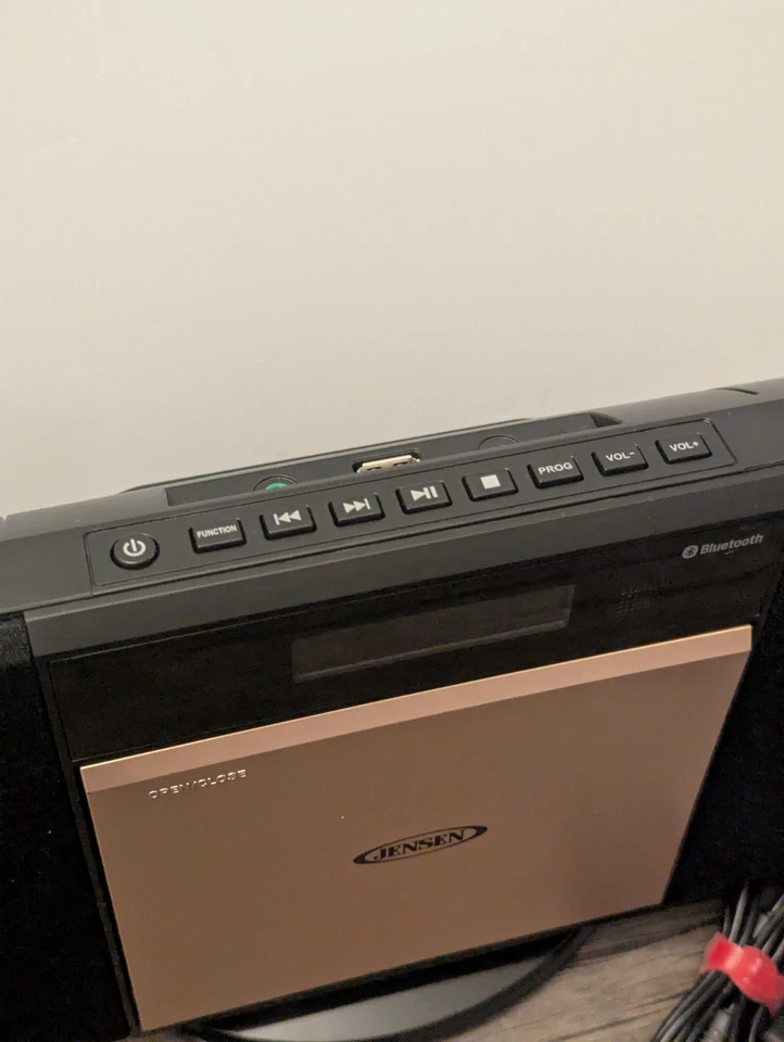 Jensen JBS-300CB Black AM/FM Stereo Wall Mountable Bluetooth CD Music System - Image 3 of 4