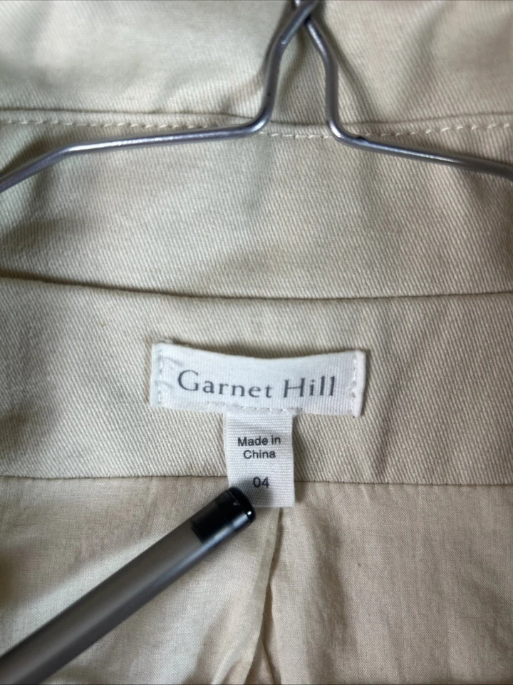 Gabardina utilitaria de algodón orgánico granate Hill talla 04 Preppy Foto 2 de 4