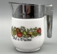 Vintage Corning Ware Gemco Spice of Life Creamer Pitcher Pot A Creme USA