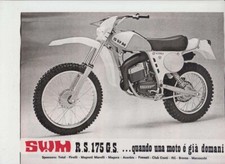 advertising Pubblicità- MOTO SWM RS 175 GS 1978  MOTOITALIANE ENDURO EPOCA