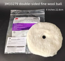 3M 33279 Double-Sided Wool Ball Polishing Waxing White Fine Wool Wheel 9in