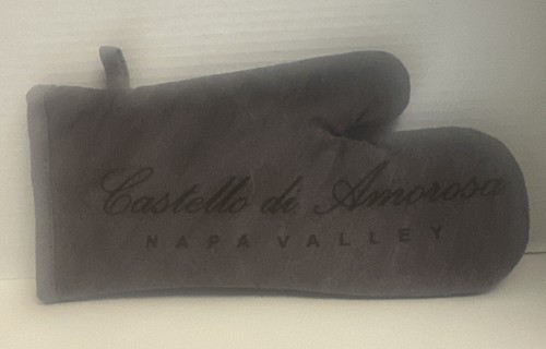 Castello Di Amorosa Winery Qty 2 Oven Mitts Napa Valley California Brown Logo - Picture 5 of 8