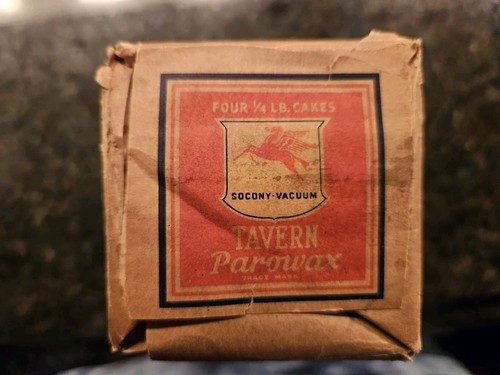 Antique Vintage Tavern Parowax With Stamps Household Paraffin Wax Blocks 16 oz - Picture 6 of 11