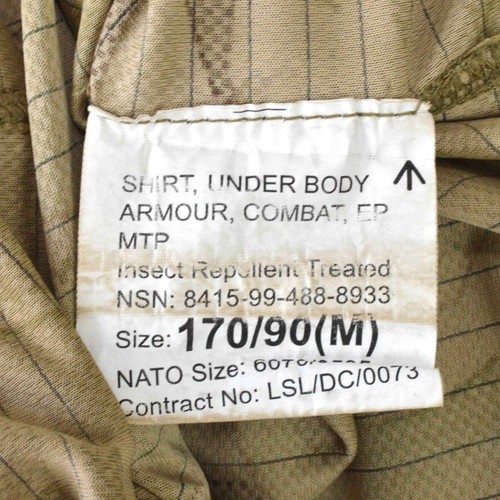 British Army Combat Shirt UBACS 170/90 Medium MTP Camo Green Beige Zip - Picture 10 of 10