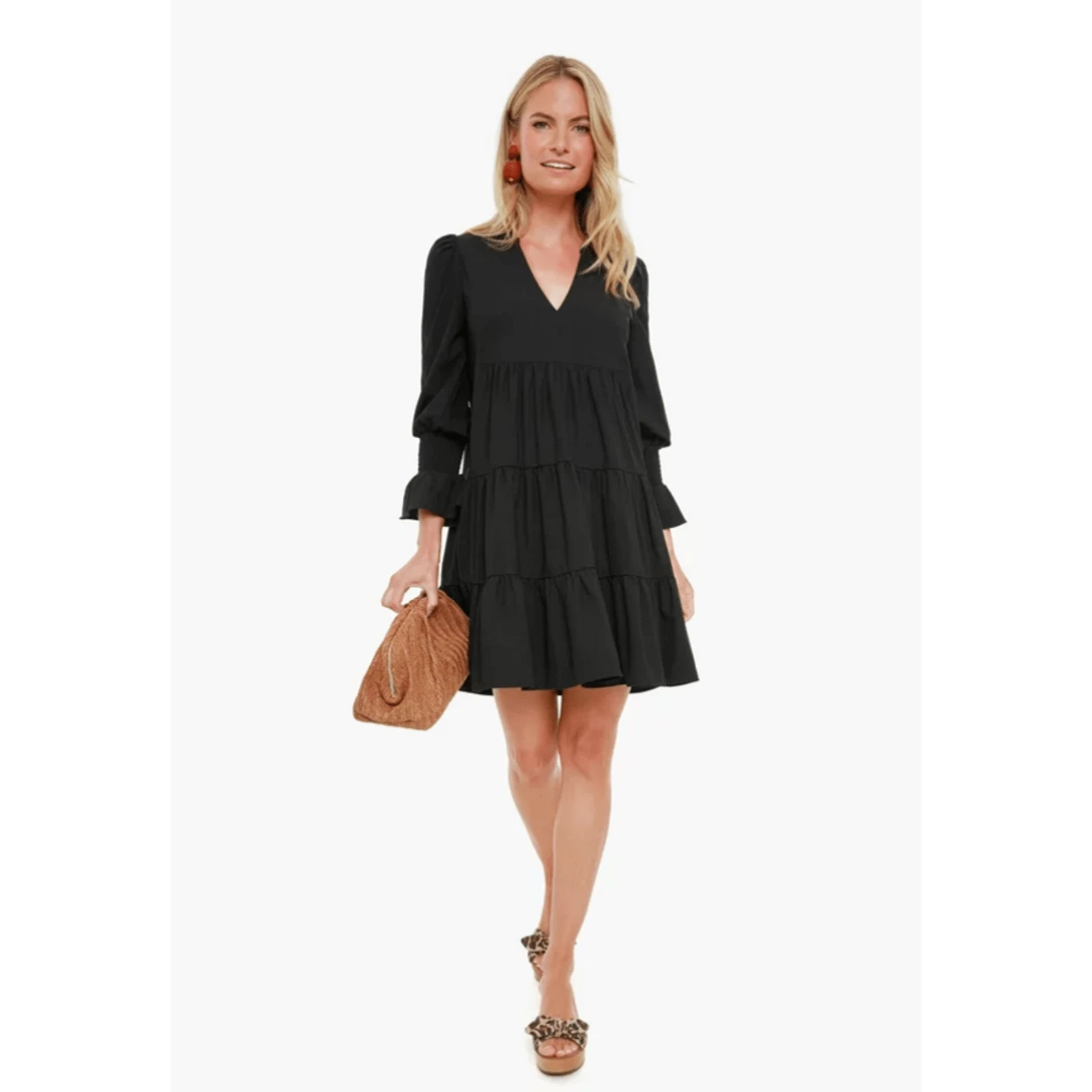 Mini abito Pomander Place di Tuckernuck donna nero crepe Kenzo livello taglia S NUOVO