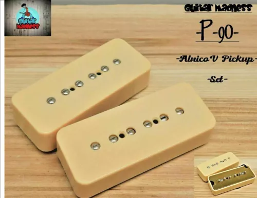 G.M. P-90 Soap Bar Pickup Set Cream Alnico 5 for Gibson, Epiphone ®