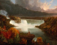 Distant View of Niagara Falls By Thomas Cole Art Print 8"x10"