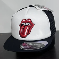 NEW! The Rolling Stones Snapback Trucker Hat Cap Foam Padded Embroidered Logo