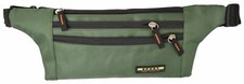 Men Women Water Repellent Waist Bum Bag Fanny Pack Zipper Outdoor Sports Green