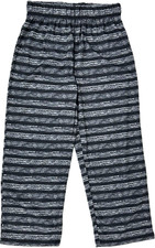 Max and Olivia Kids Black Grey Knit Elastic Waist Striped Pajama Pants Sz S 6/7