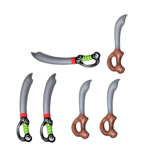 Aufblasbare Pixel Schwerter 6-teilig | Kinderspielzeug Für Piratenpartys | Sicher & Weich