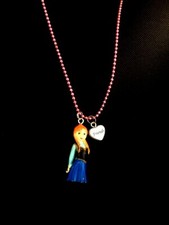 Pendant Necklace Disney Movie "Frozen"Anna Charm Figure Jewelry kids Girl 10.8"